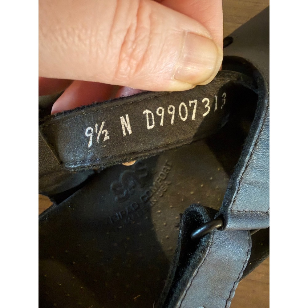 SAS Tripad Comfort Black Leather Slingback Sandals Womens 9.5‎ N Made in USA - Picture 6 of 7